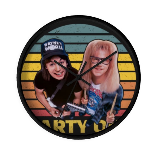 Discover Wayne's World Retro Vintage Wall Clocks, Party On Vintage Wall Clocks