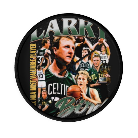 Discover Larry Bird Vintage Wall Clocks, Larry Bird Fan Tees, Basketball Wall Clocks