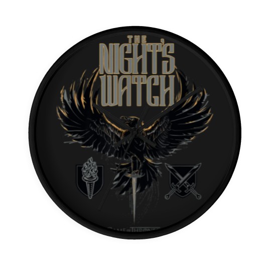 Discover Game Of Thrones The Nights Watch Black Wall Clocks