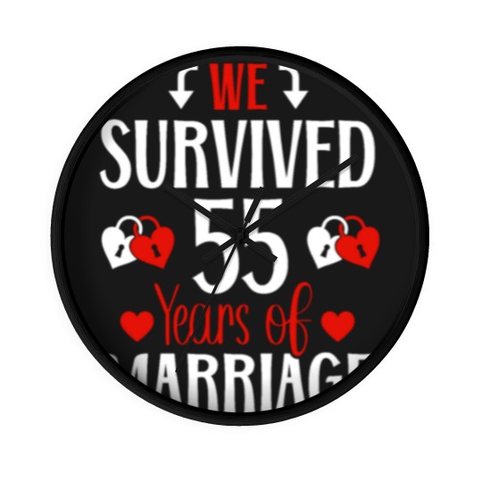 Discover 55th Wedding Anniversary 55 Year Marriage Romantic Wall Clocks
