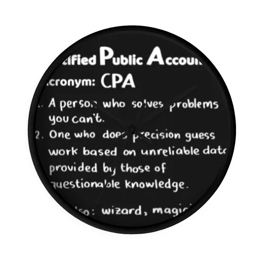 Discover CPA Funny Accountant Gift Idea Wall Clocks