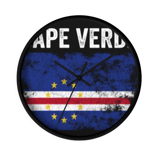 Discover Cape Verde Flag Distressed Wall Clocks