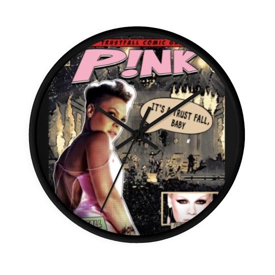 Discover P!nk Comic Wall Clocks, P!nk Trustfall World Tour Album Graphic Wall Clocks