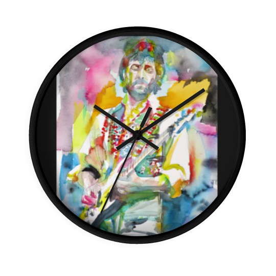 Discover ERIC CLAPTON watercolor portrait .2 - Eric Clapton - Wall Clocks
