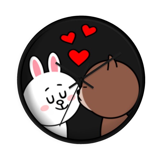 Discover Brown Bear Cony Bunny Rabbit The Kiss Wall Clocks