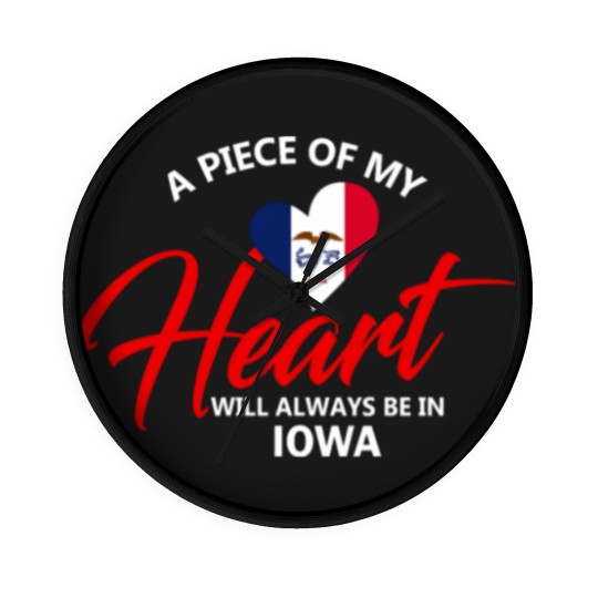 Discover A Piece Of My Heart Will Always Be In Iowa Wall Clocks