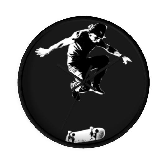 Discover Rodney Mullen Treflip B_amp_W Graphic Wall Clocks
