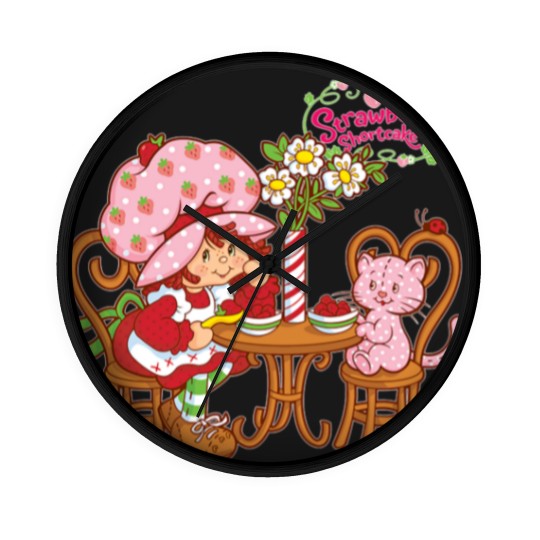 Discover Strawberry Shortcake strawberry shortcake and cat Wall Clocks