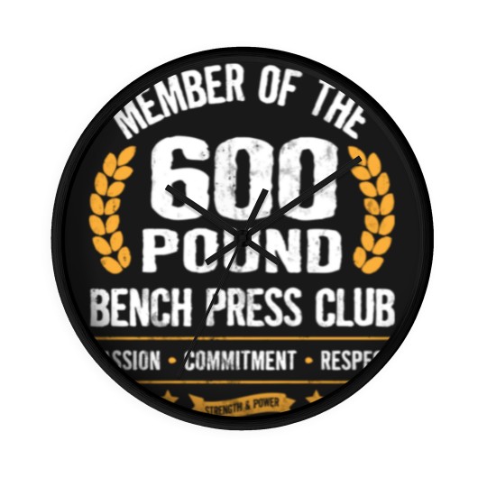 Discover 600 Pound Bench Press Club Strong Men Women Gym Wall Clocks