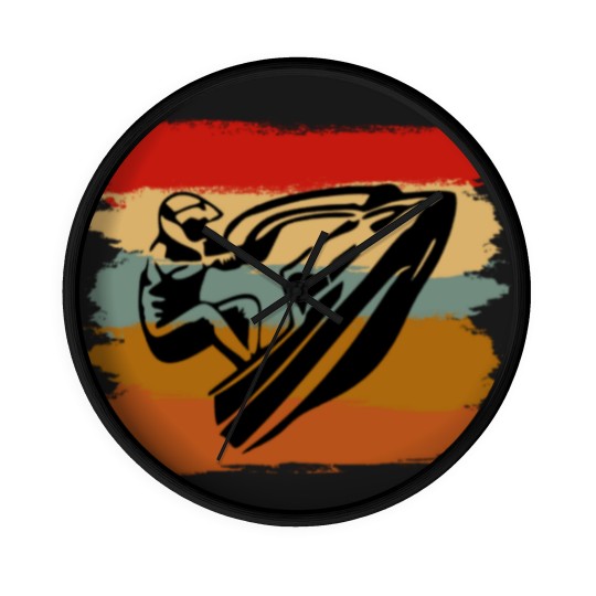 Discover Jetski Seadoo Retro Art Gift Wall Clocks