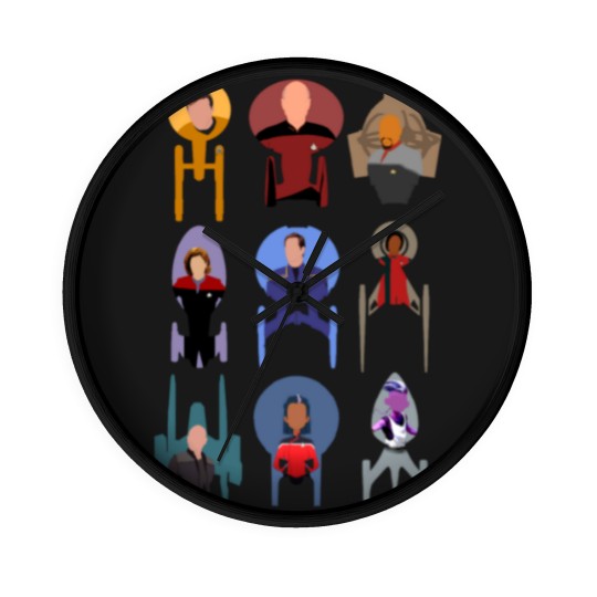 Discover Trek ships & captains 2021 Wall Clocks
