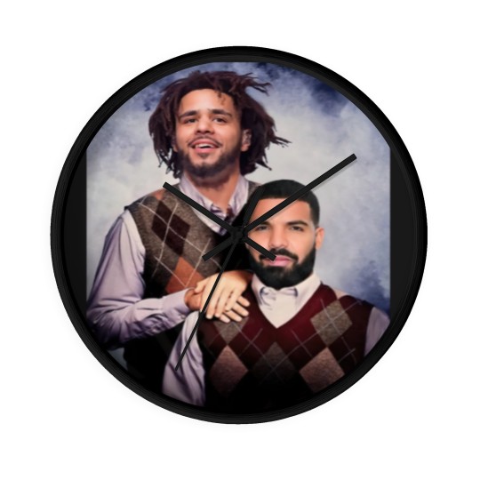 Discover Drake J Cole Wall Clocks -Vintage 90s Wall Clocks- Retro Rap Vintage 90S Y2k Bootleg Wall Clocks