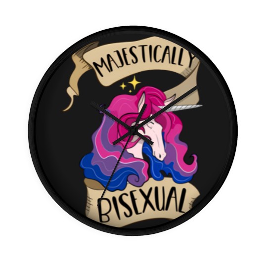 Discover Majestically Bisexual Unicorn - Bisexual Pride - Wall Clocks