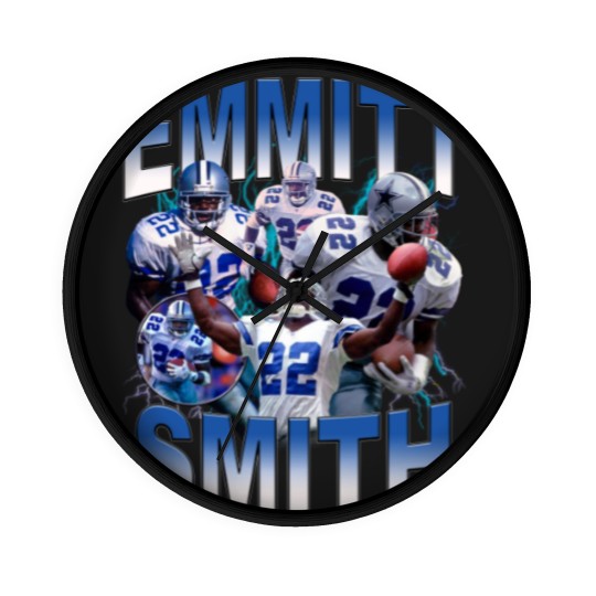 Discover Vintage 90s Graphic Style Emmitt Smith Wall Clocks, Emmitt Smith Wall Clocks, Sport Wall Clocks