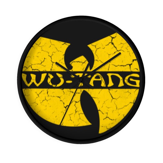 Discover Wutang with Text - Grunge - Wutang - Wall Clocks