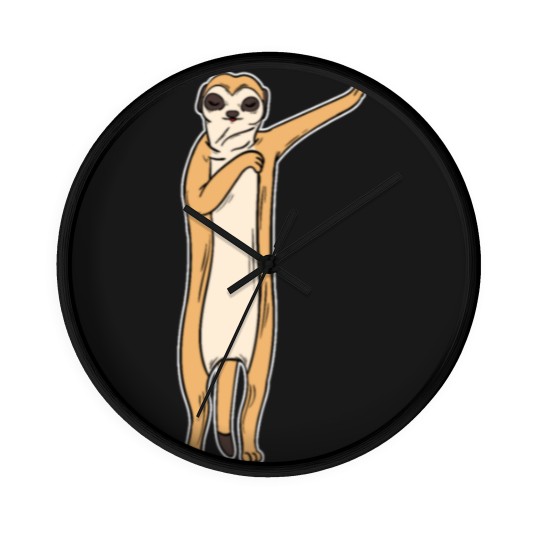 Discover Meerkat Dabbing Dabbin Dabb Dance Gift & Present Wall Clocks