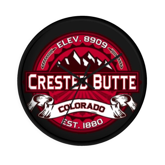 Discover Crested Butte Logo Wall Clocks