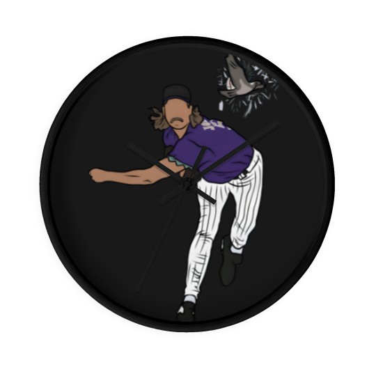 Discover Randy Johnson Hits A Bird Wall Clocks