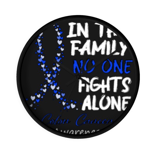 Discover Colon Cancer Awareness In This Family No One Fights Alone - Faith Hope Cure - Colon Cancer Awareness - Wall Clocks
