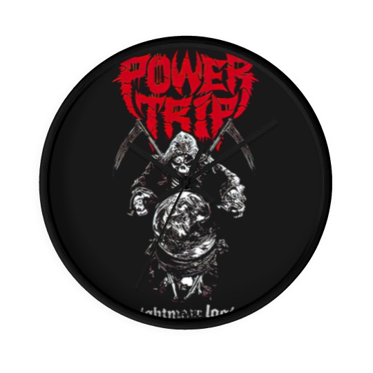 Discover Power Trip Short Sleeve Wall Clocks, Vintage Power Trip Wall Clocks, Retro Power Trip Wall Clocks