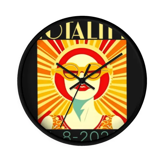 Discover Solar Eclipse Wall Clocks April 8 2024, Totality Eclipse Wall Clocks 4-8-24, Art Deco Solar Eclipse Wall Clocks