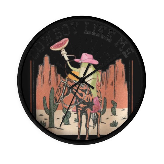 Discover You're a cowboy like me Wall Clocks, Cowboy Frog Wall Clocks