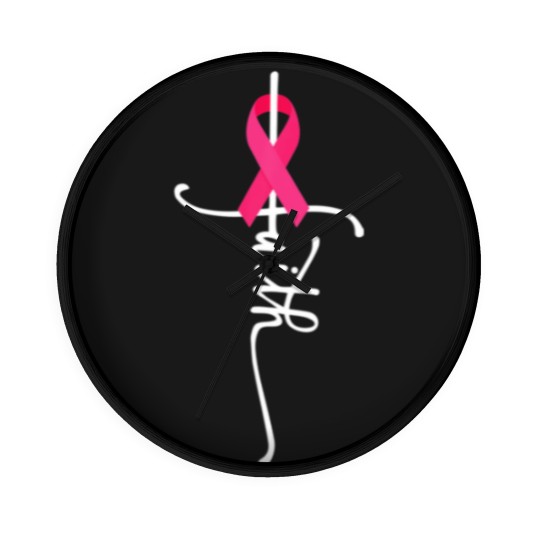 Discover Breast Cancer Faith Breast Cancer Awareness Wall Clocks