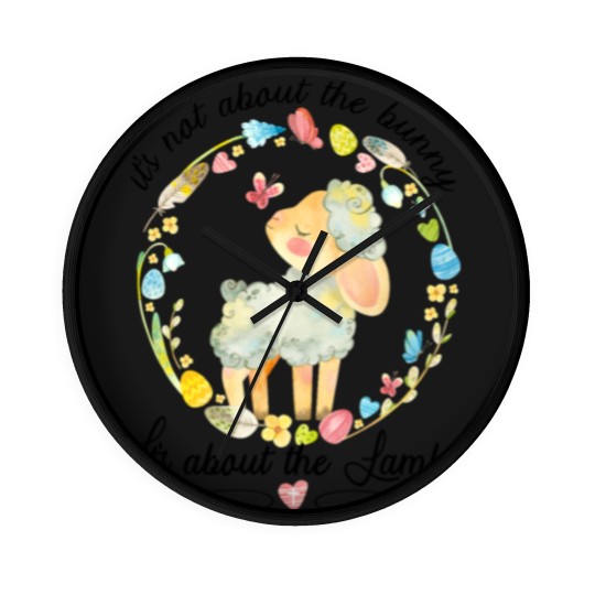 Discover Christian Easter Not About The Bunny Floral Lamb Wall Clocks