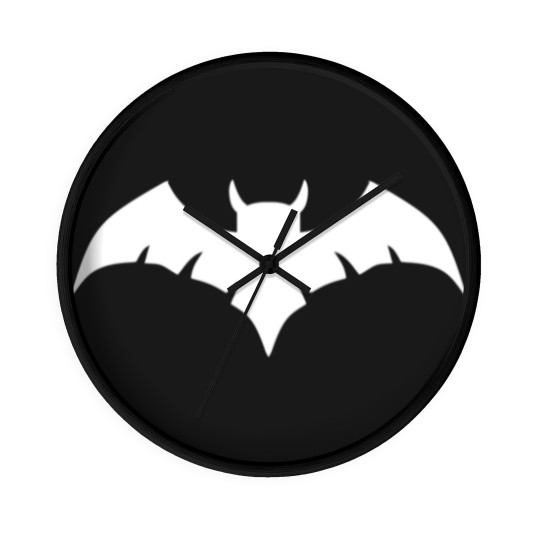 Discover Owlman Logo - White Wall Clocks