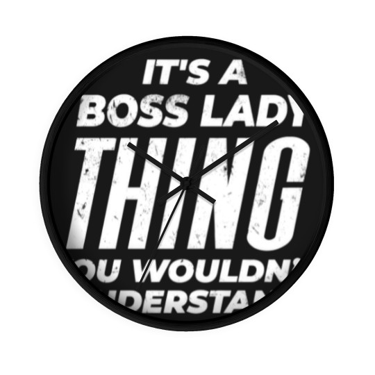 Discover Boss lady - Distressed Design - Boss Lady - Wall Clocks