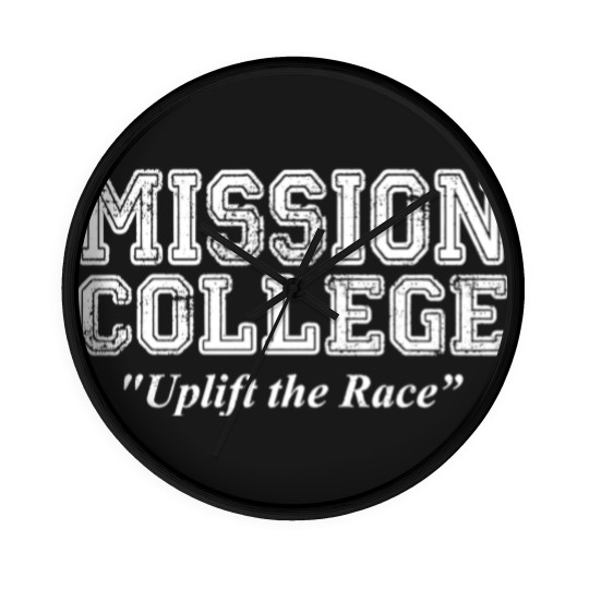 Discover Mission College - Uplift The Race - retro school daze 80s 90s  Wall Clocks - XS-6X - Soft Adult Unisex Wall Clocks