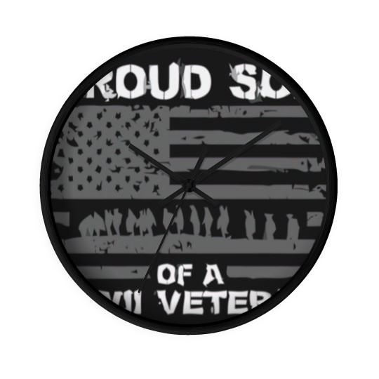 Discover Proud Son Of A Wwii Veteran Wall Clocks For Men Wall Clocks