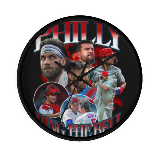 Discover Philly Ring The Bell Wall Clocks, Jose Alvarado Bryce Harper Wall Clocks