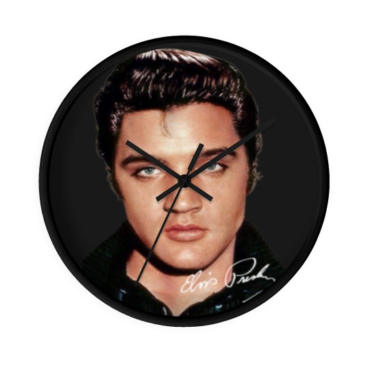 Discover Elvis Presley Signature Wall Clocks Short Sleeve Cotton White Women Men S to 5XL