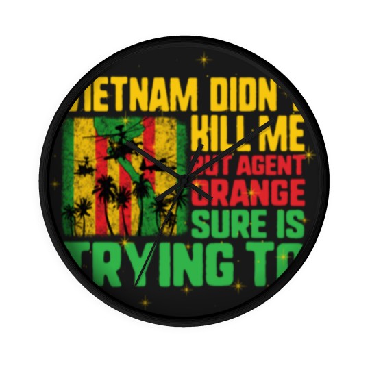 Discover Vietnam Veteran Wall Clocks, Vietnam Didn't Kill Me, Wall Clocks