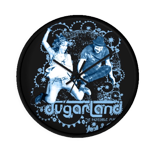 Discover Sugarland tour navy Wall Clocks large Wall Clocks