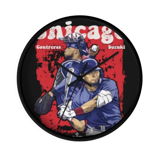 Discover Willson Contreras Men's Cotton Wall Clocks  Chicago Baseball Willson Contreras