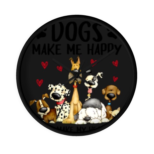 Discover dogs make me happy humans make my head hurt Wall Clocks