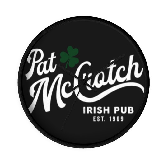 Discover Pat Mccrotch Wall Clocks | Saint Patrick's Day Funny Unisex Wall Clocks | Pat My Crotch