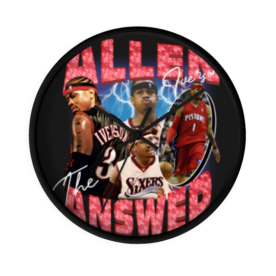 Discover Allen Iverson Vintage Unisex Wall Clocks, Vintage Allen Iverson Wall Clocks