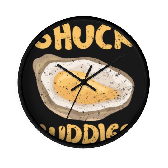 Discover Shuck Buddies Seafood Lover Seas Mollusc Animal Oyster 21 Wall Clocks