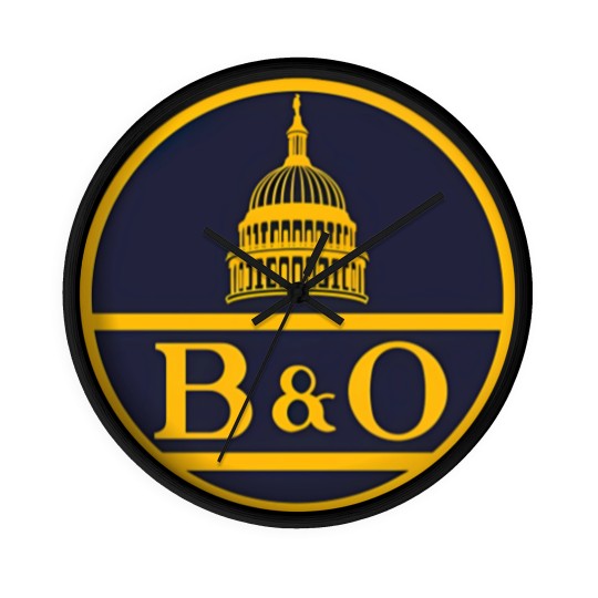 Discover Vintage B&O railroad logo - Railroad - Wall Clocks