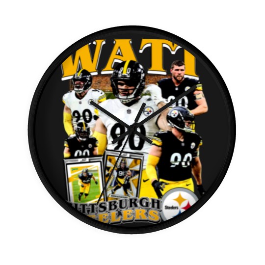 Discover Vintage 90s Graphic Style T. J. Watt Wall Clocks, Football Wall Clocks