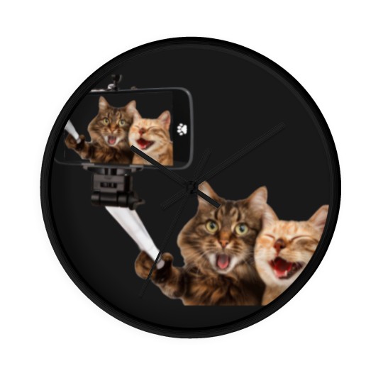 Discover CATS SELFIE PHOTO Wall Clocks