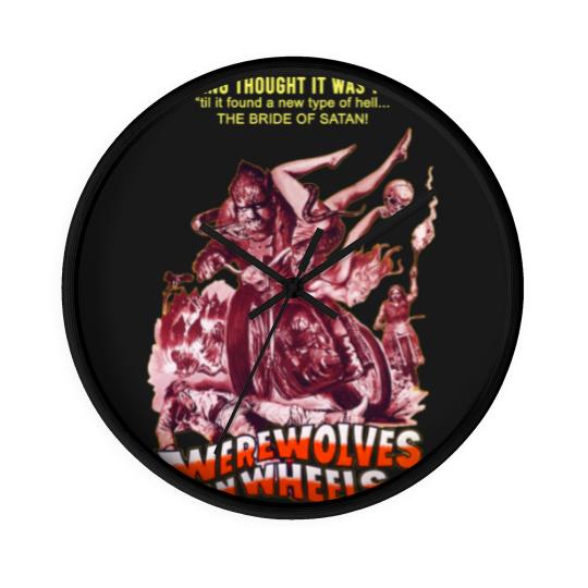 Discover Werewolves on Wheels Mens Horror Wall Clocks