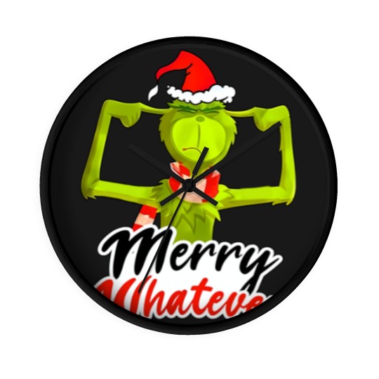 Discover The funny character Merry Whatever Wall Clocks