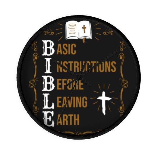 Discover Bible Basic Instructions Before Leaving Earth Christian Wall Clocks