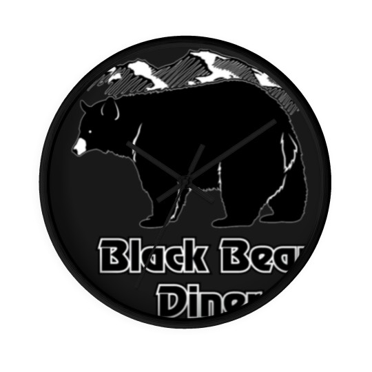 Discover Black bear diner Wall Clocks