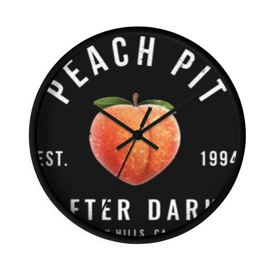 Discover Peach P After Dark - modern vintage logo - Peach P - Wall Clocks