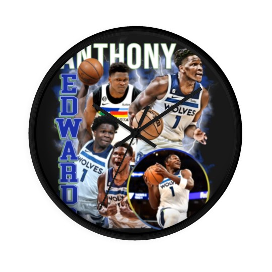 Discover Anthony Edwards Graphic Wall Clocks, Basketball Wall Clocks